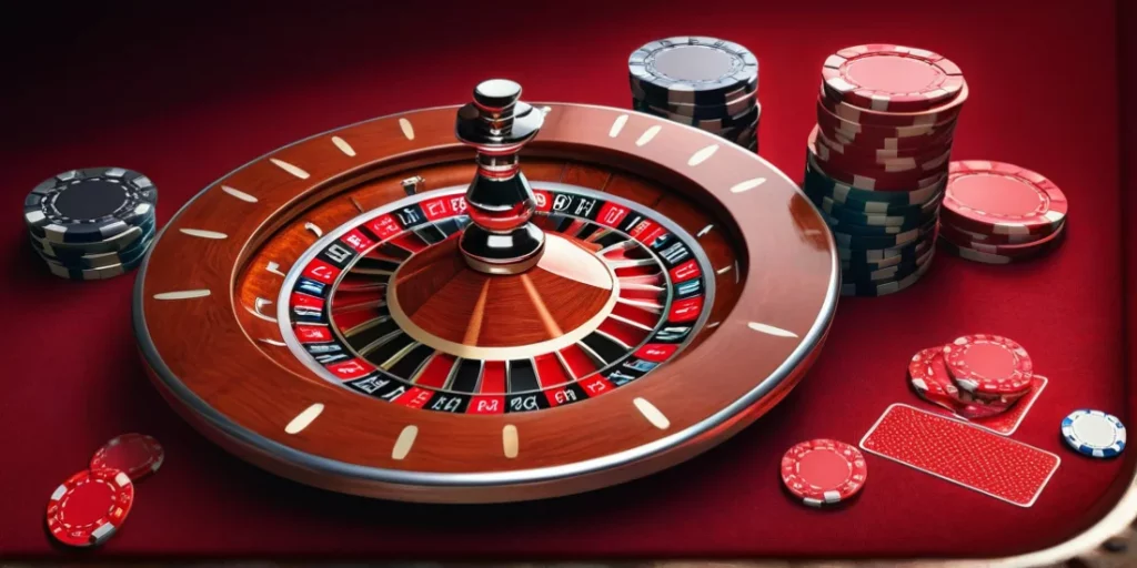 casino roulette and chips